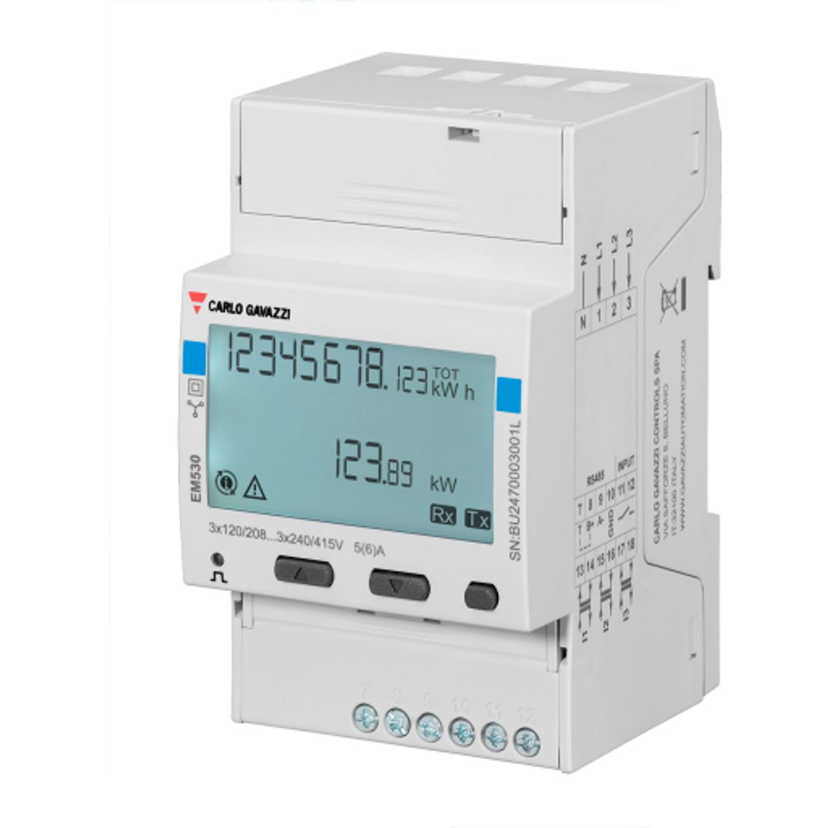 ENERGIMÅLER 3-F MID-C 5A transformer ModBus