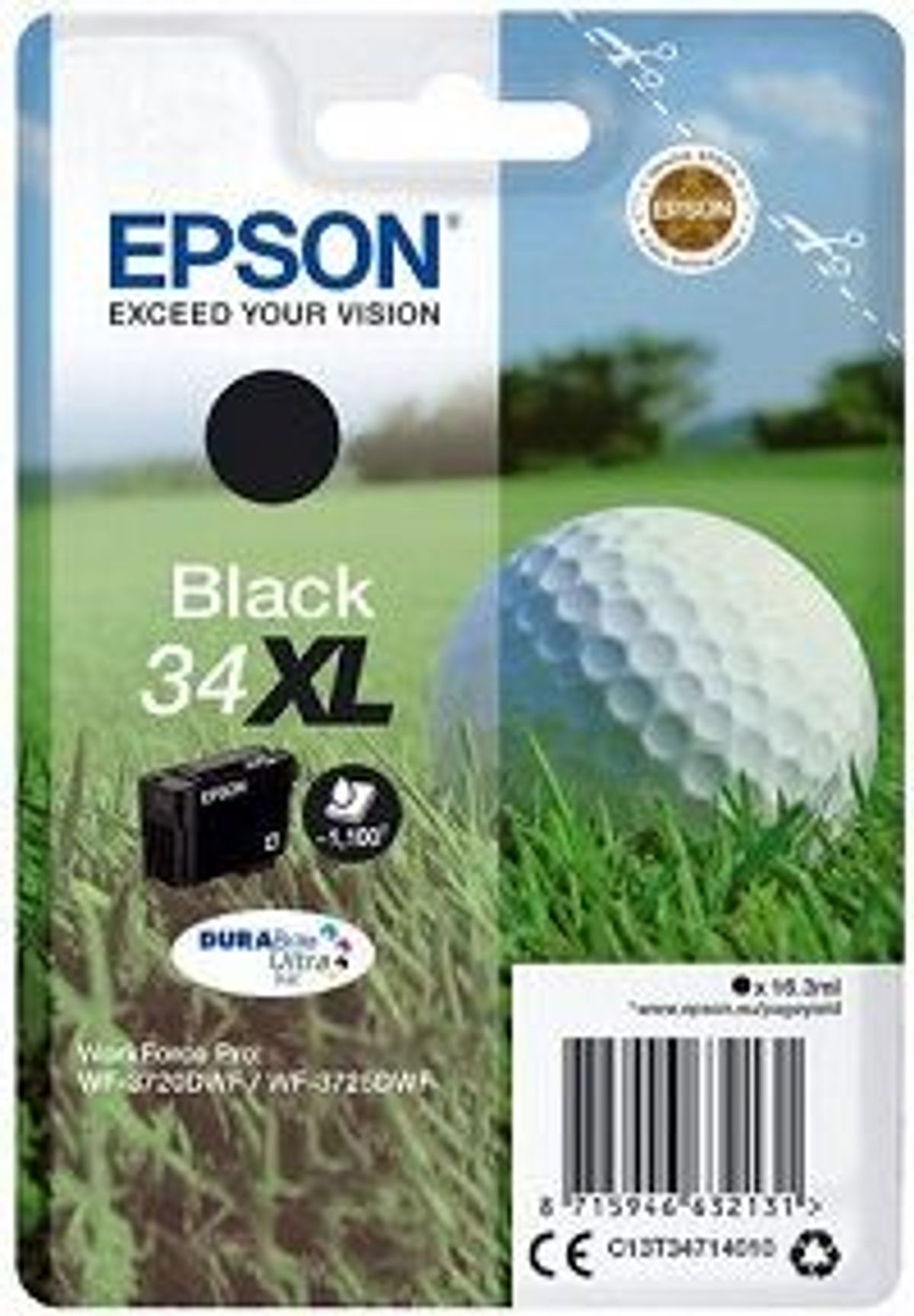 Epson 34XL Sort Printerpatron Original