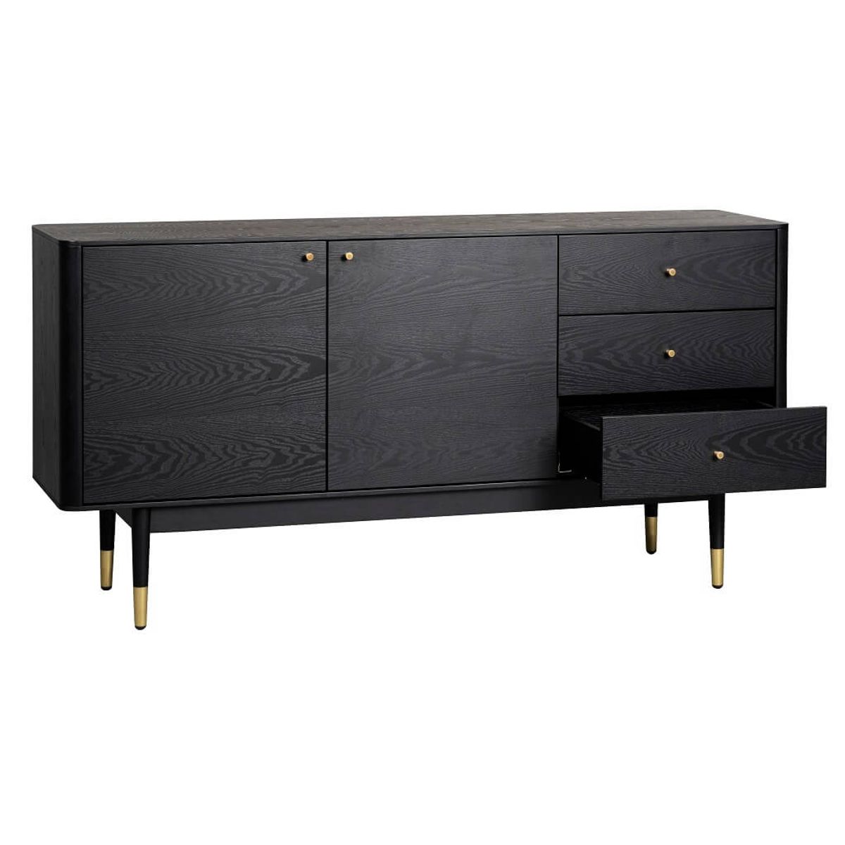 Fenwood sideboard - sortlakeret asketræ