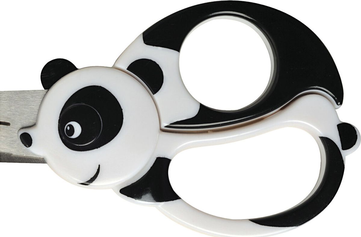 Fiskars - Børnesaks Med Dyremotiv - Panda - L 13 Cm