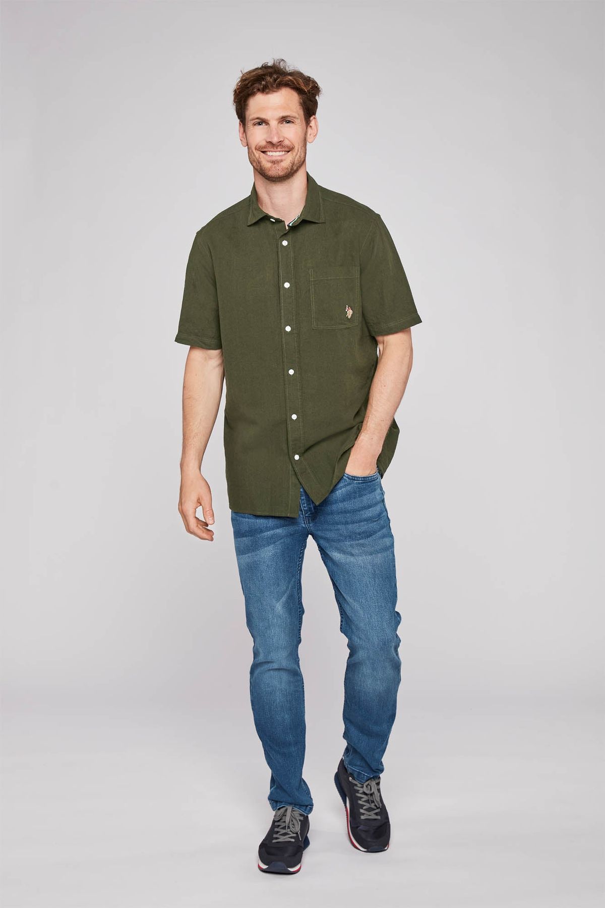 Flori Linen Skjorte - U.S. Polo Assn - Herre - XXL