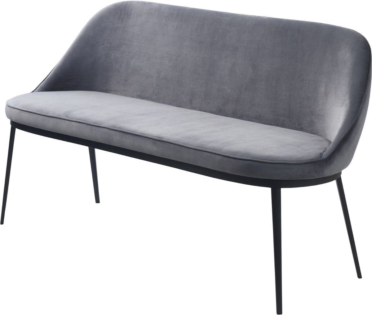 Gain, Sofabænk, grå, H82,5x45,5x144 cm, fløjl