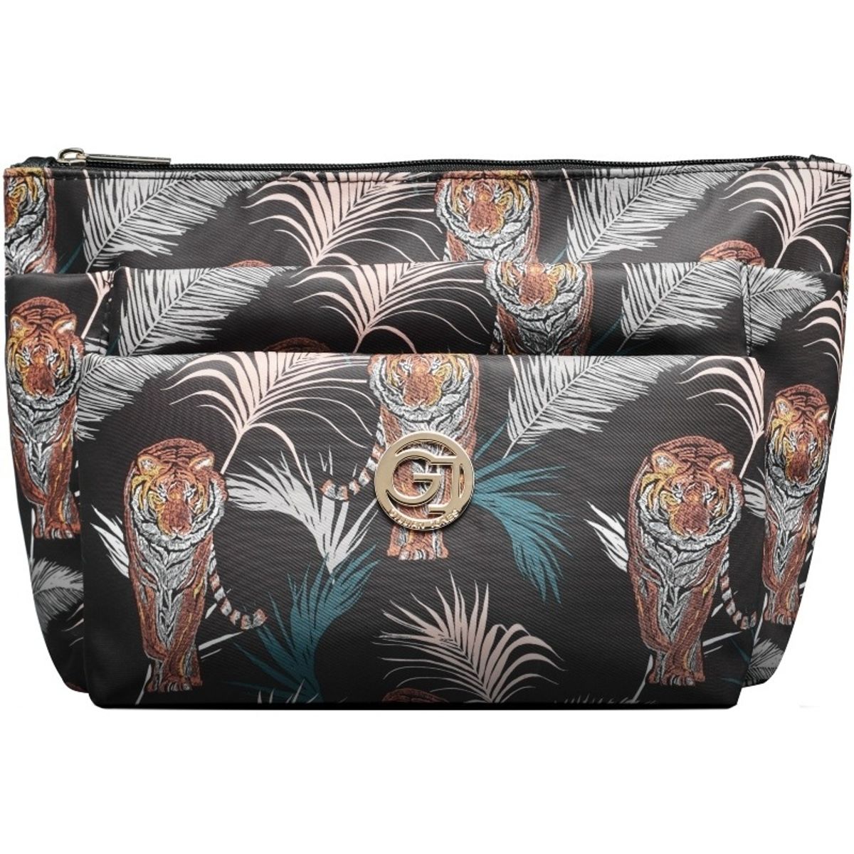 Gillian Jones 3 Room Cosmetics Bag - Palm Print 10009