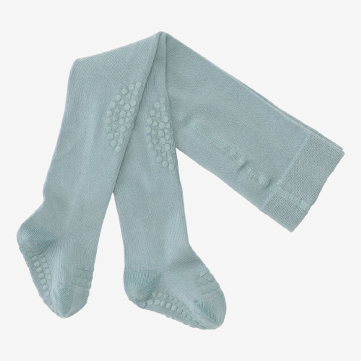 GoBabyGo strømpebukser med skridsikkert gummi (Tights) - Dusty Blue - 6-12 måneder