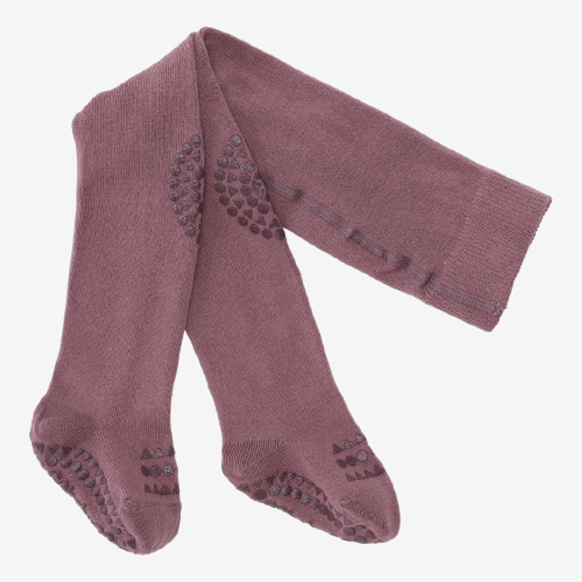 GoBabyGo strømpebukser med skridsikkert gummi (Tights) - Misty Plum - 12-18 måneder