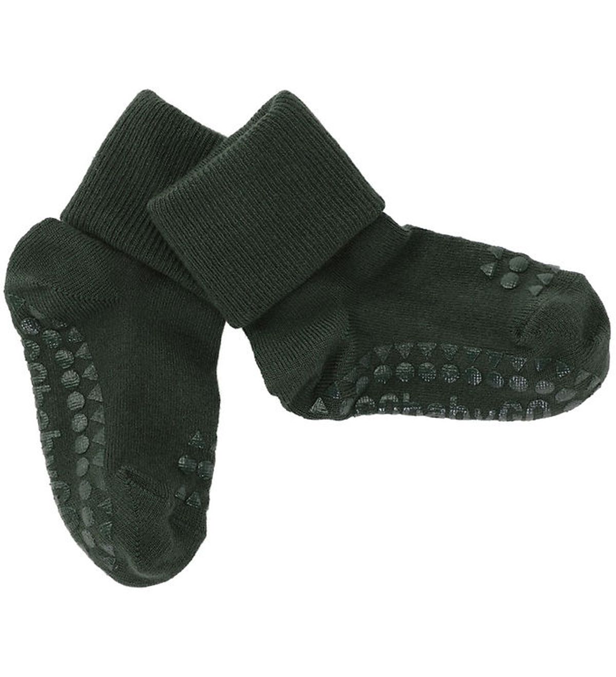 GoBabyGo Strømper - Non-Slip Socks - Bamboo - Forest Green