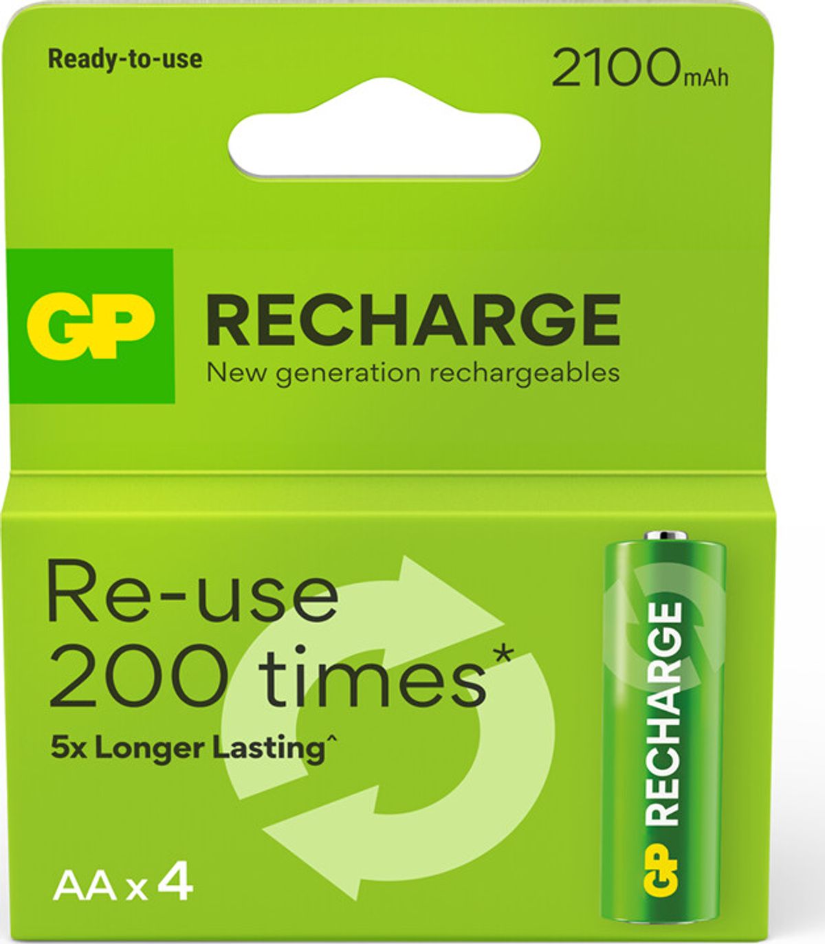 Gp - Recharge Genopladelige Batterier - Aa 2100 Mah - 4 Stk