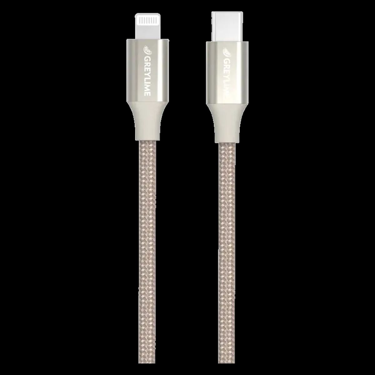 GreyLime Braided USB-C - lightning kabel, beige, 2 m