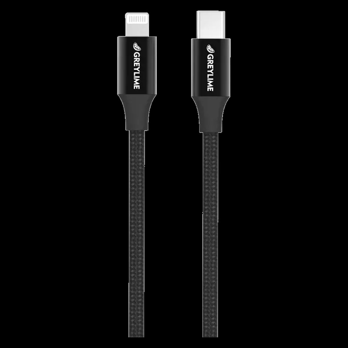 GreyLime Braided USB-C - lightning kabel, sort, 1 m