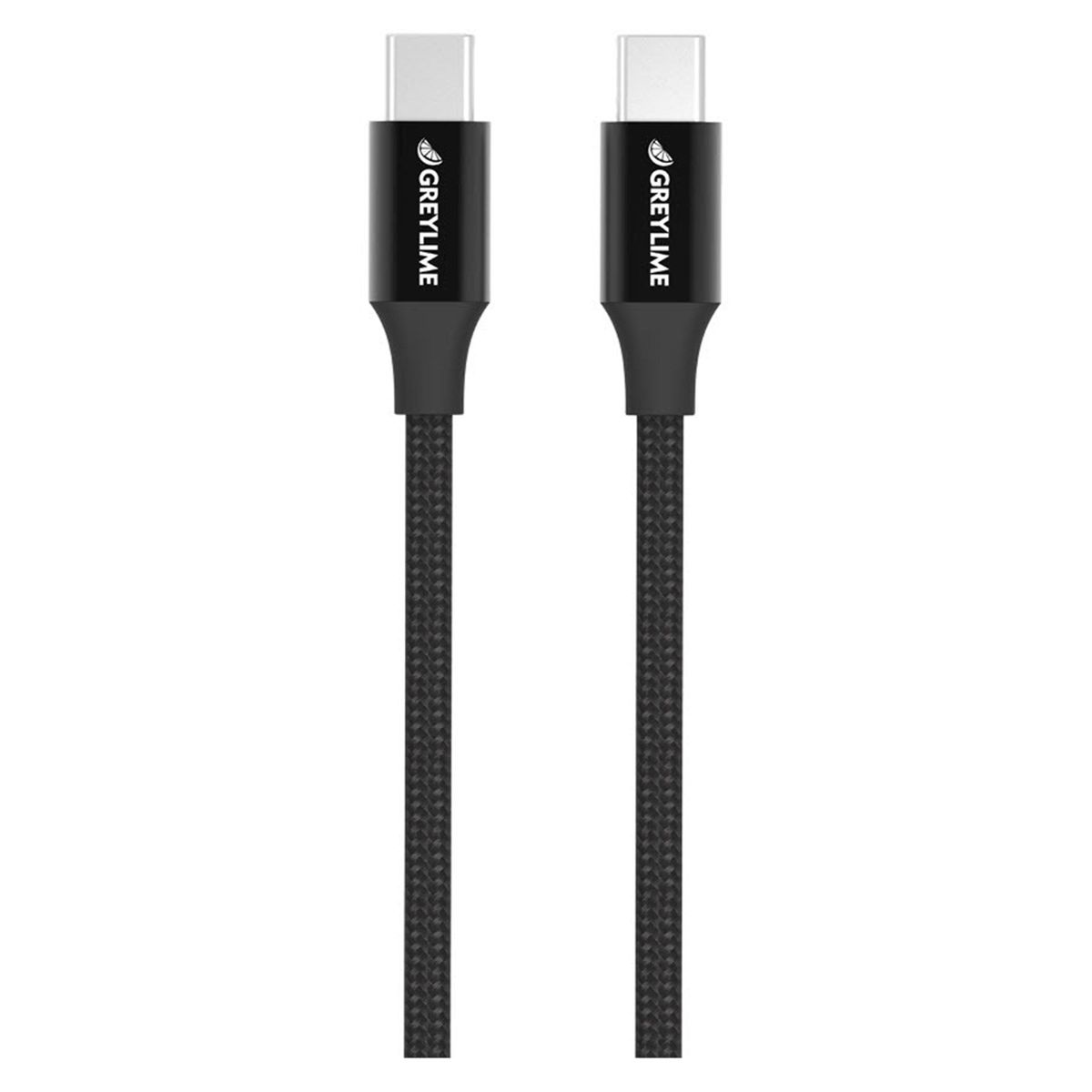 GreyLime Braided USB-C til USB-C 60W PD Kabel Sort 2 m