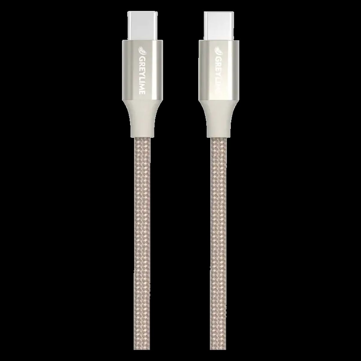 GreyLime Braided USB-C - USB-C 60W, kabel, beige, 1 m