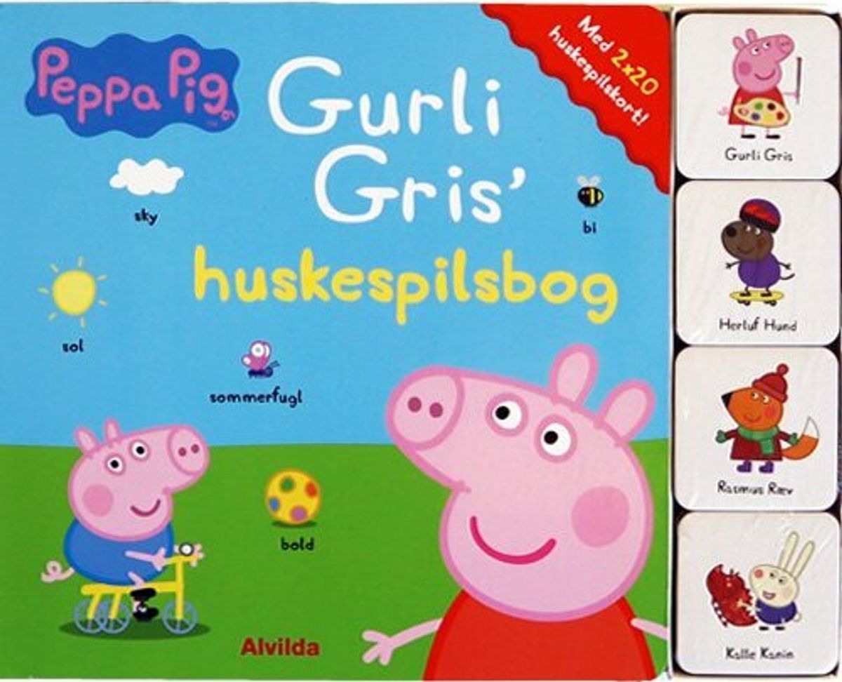 Gurli Gris' Huskespilsbog - Huskespil Med 2x20 Kort