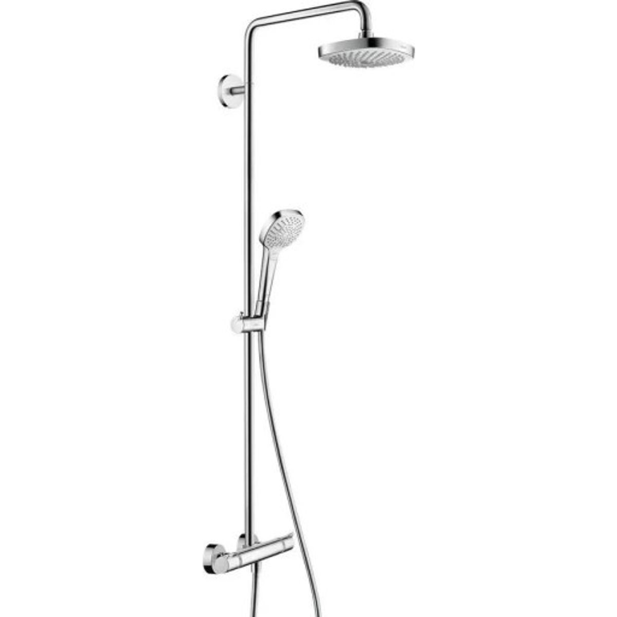 Hansgrohe Croma Select E 180 brusesæt, krom/hvid