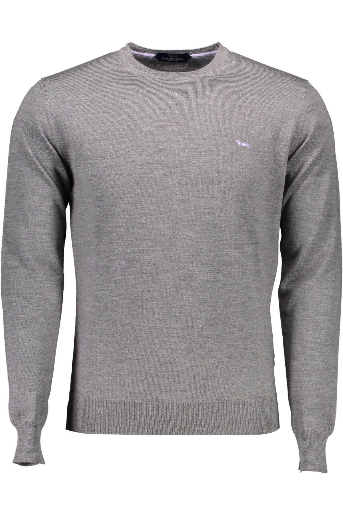 Harmont & Blaine Elegant Gray Wool Sweater for Herre