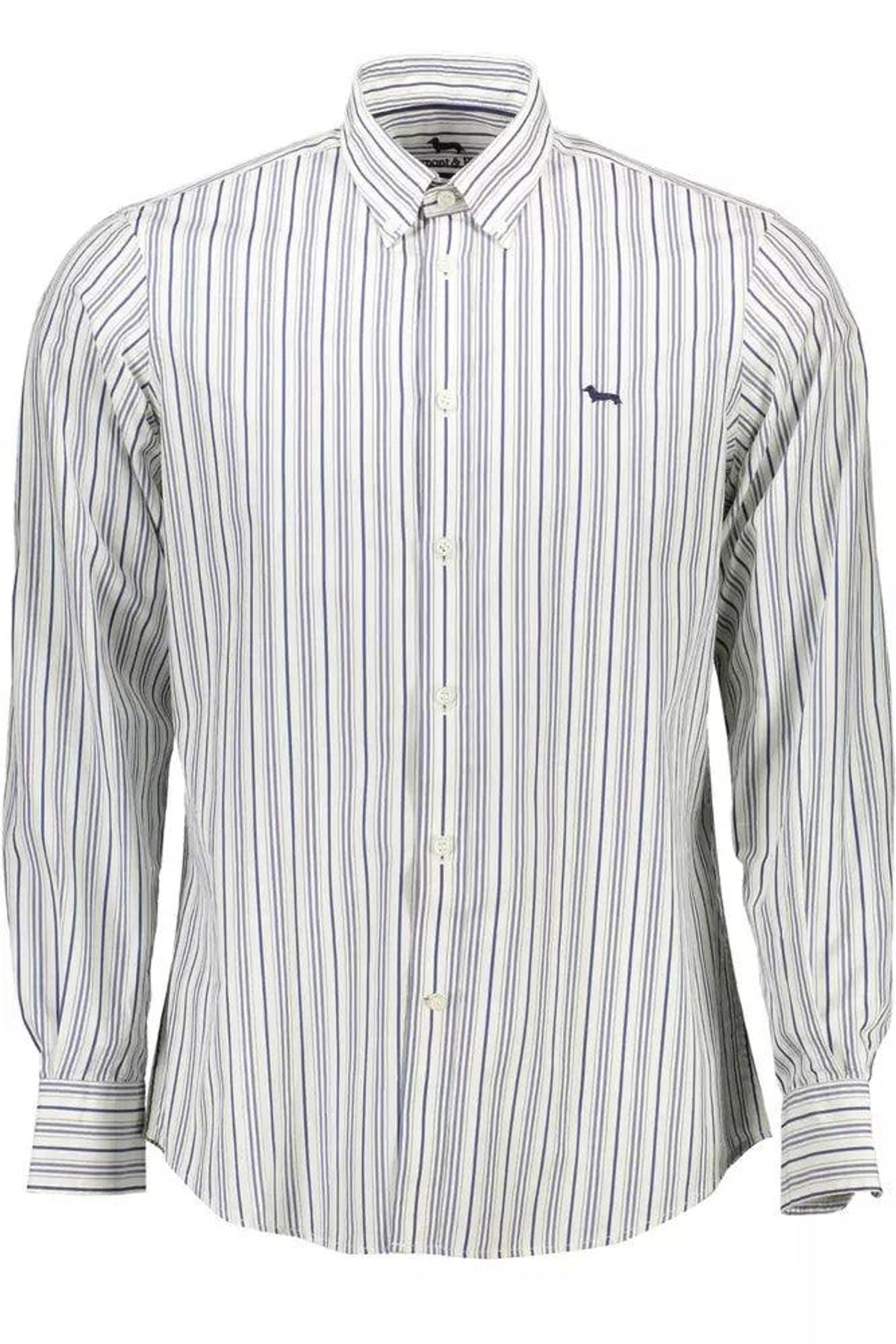 Harmont & Blaine Elegant White Cotton Shirt with Logo Detail