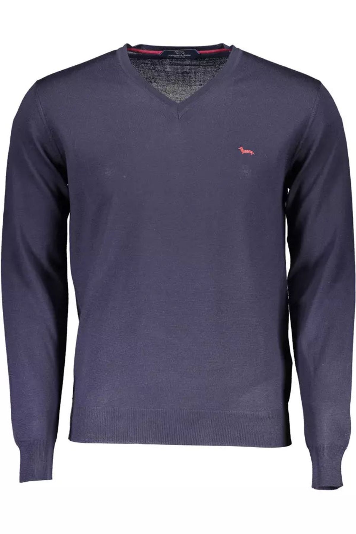 Harmont & Blaine V-Neck Woolen Elegance Sweater - Sky Blue