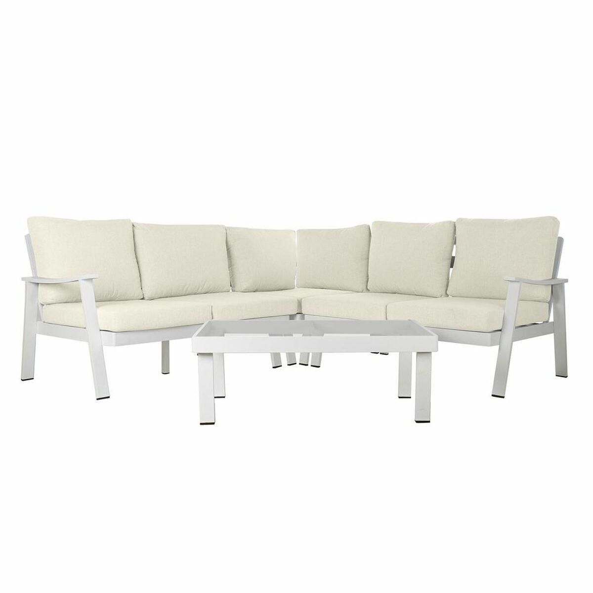 Havesofa Hvid Aluminium Krystal 86 cm 212 x 212 x 86 cm