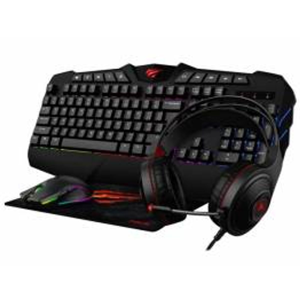 Havit Gaming Bundle - mus, tastatur, headset, muse måtte