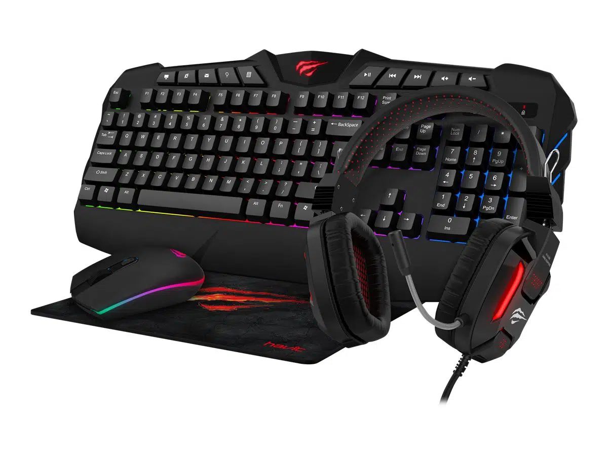 Havit Gaming Bundle - Mus, Tastatur, Headset, Måtte