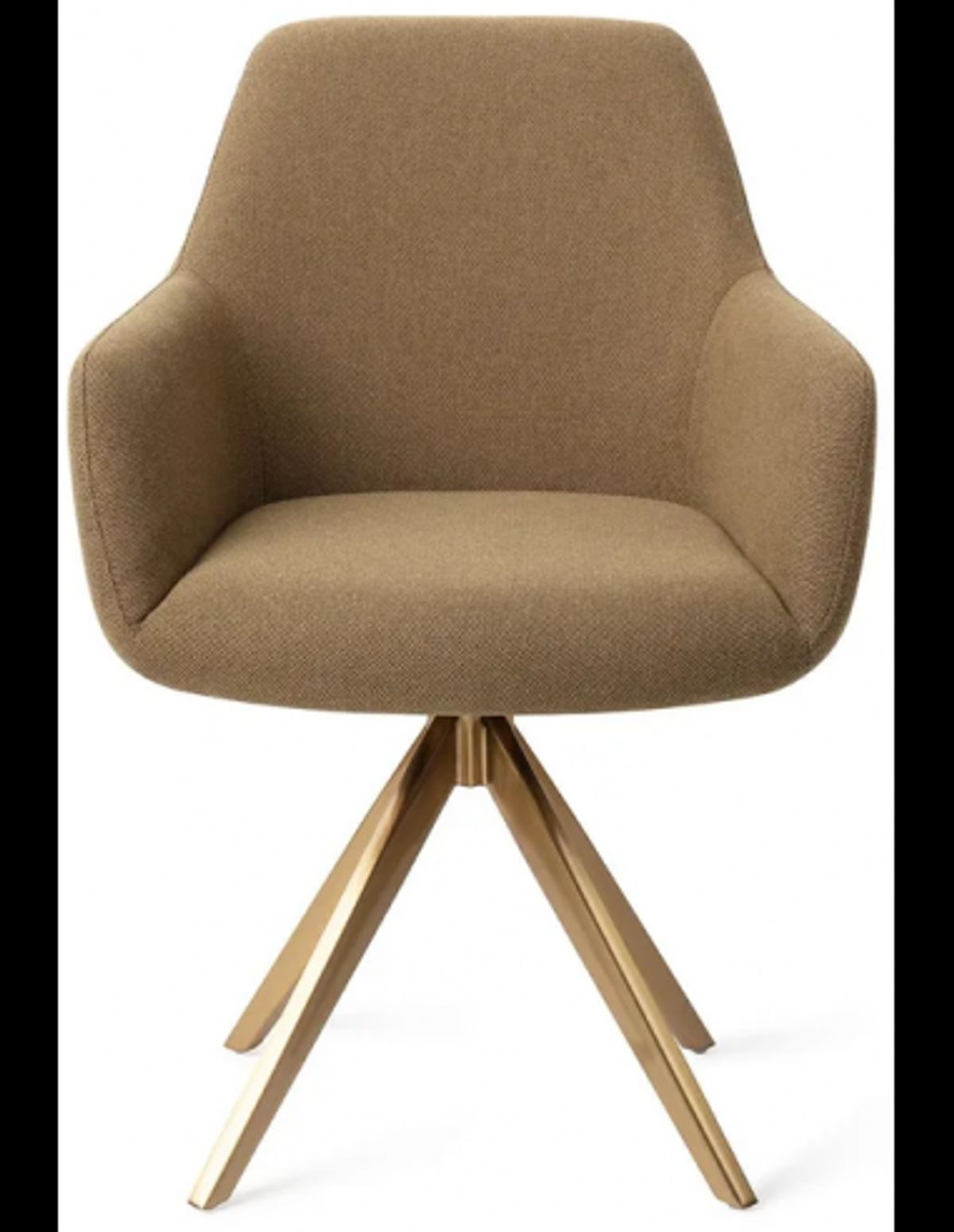 Hiroo rotérbar spisebordsstol H84 cm polyester - Guld/Taupe