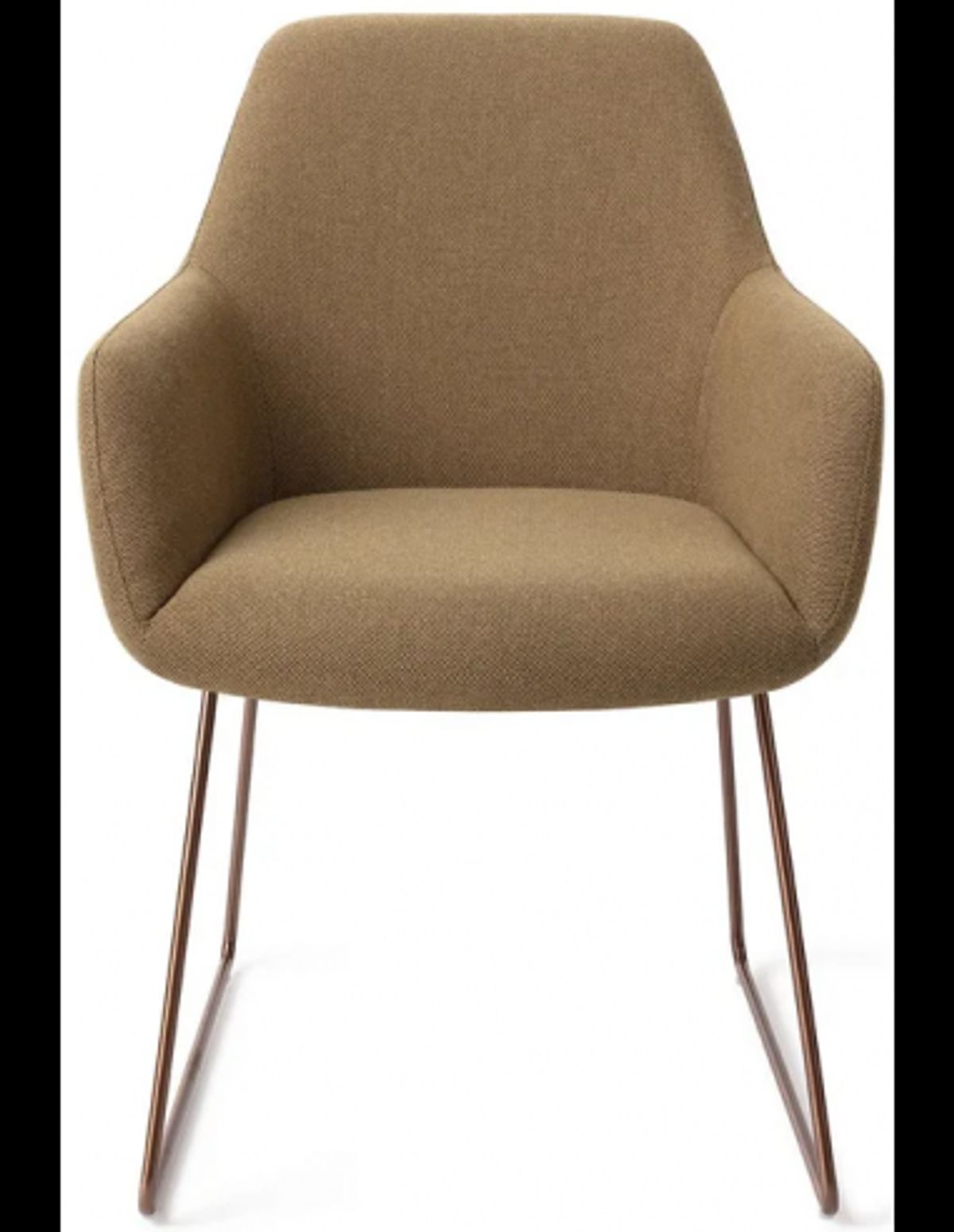 Hiroo spisebordsstol H84 cm polyester - Rødguld/Taupe