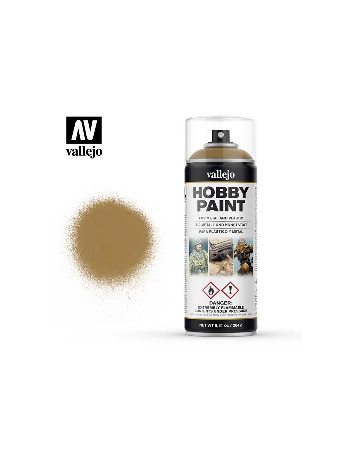 Hobby Paint Primer Basis Fantasy Desert Yellow - Spraymaling - Vallejo