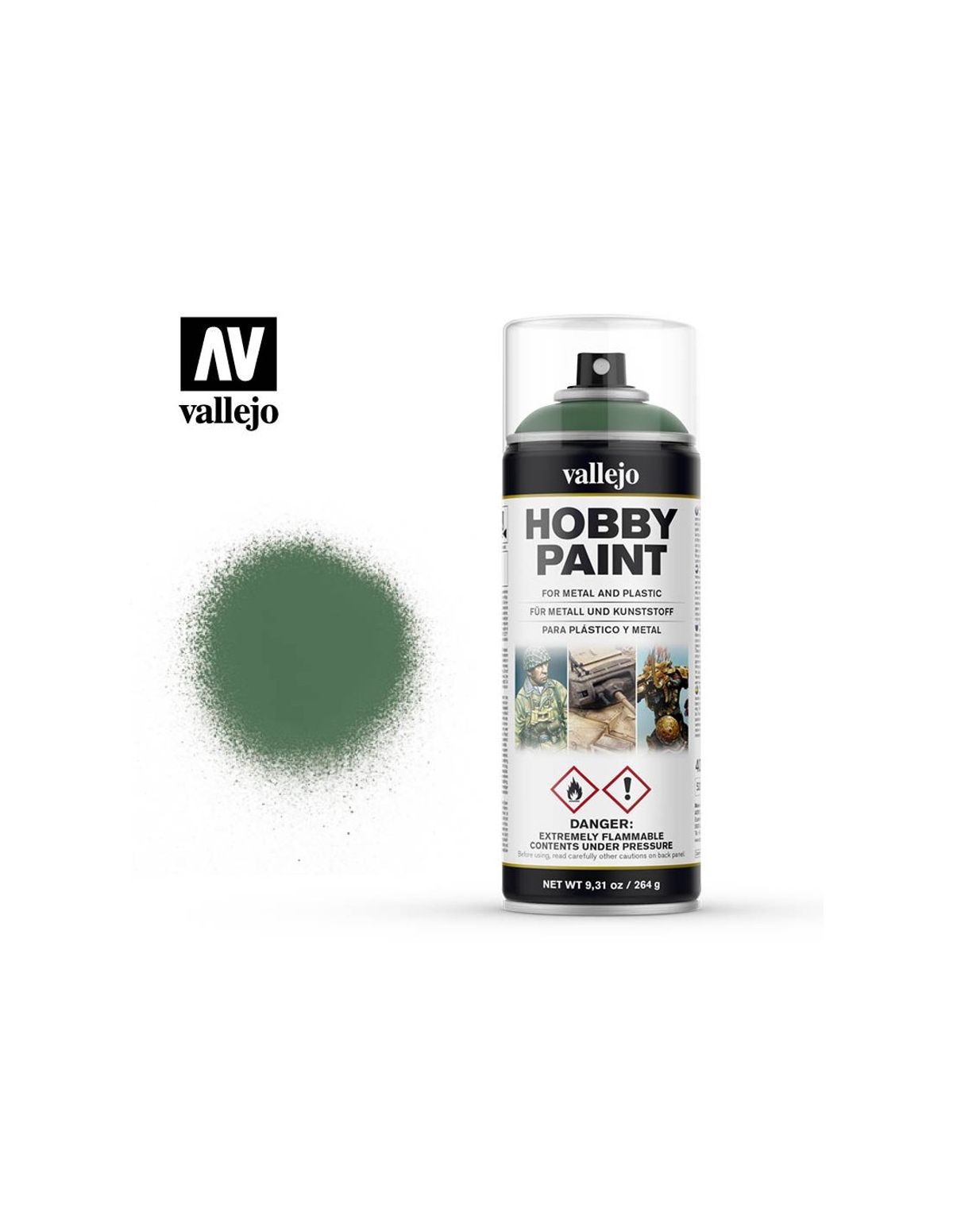 Hobby Paint Primer Basis Fantasy Sick Green - Spraymaling - Vallejo