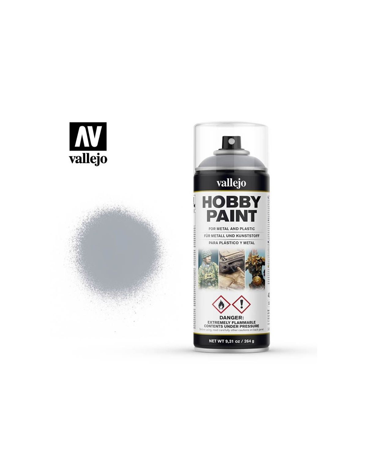 Hobby Paint Primer Basis Fantasy Silver - Spraymaling - Vallejo