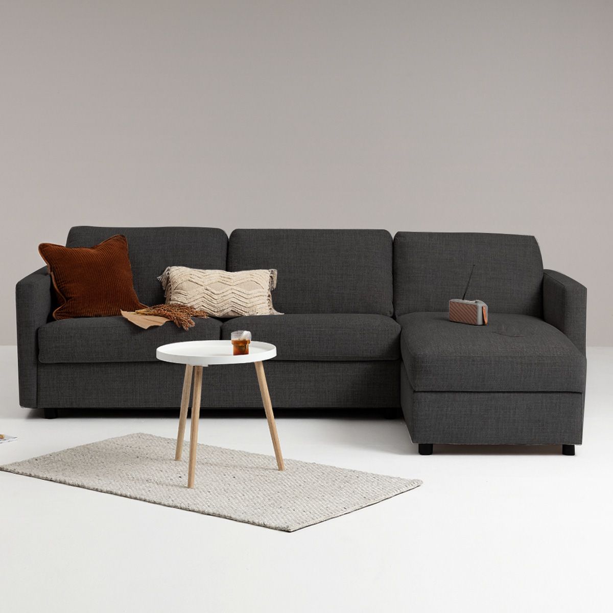 Hovden Scandic 140 chaiselong sovesofa