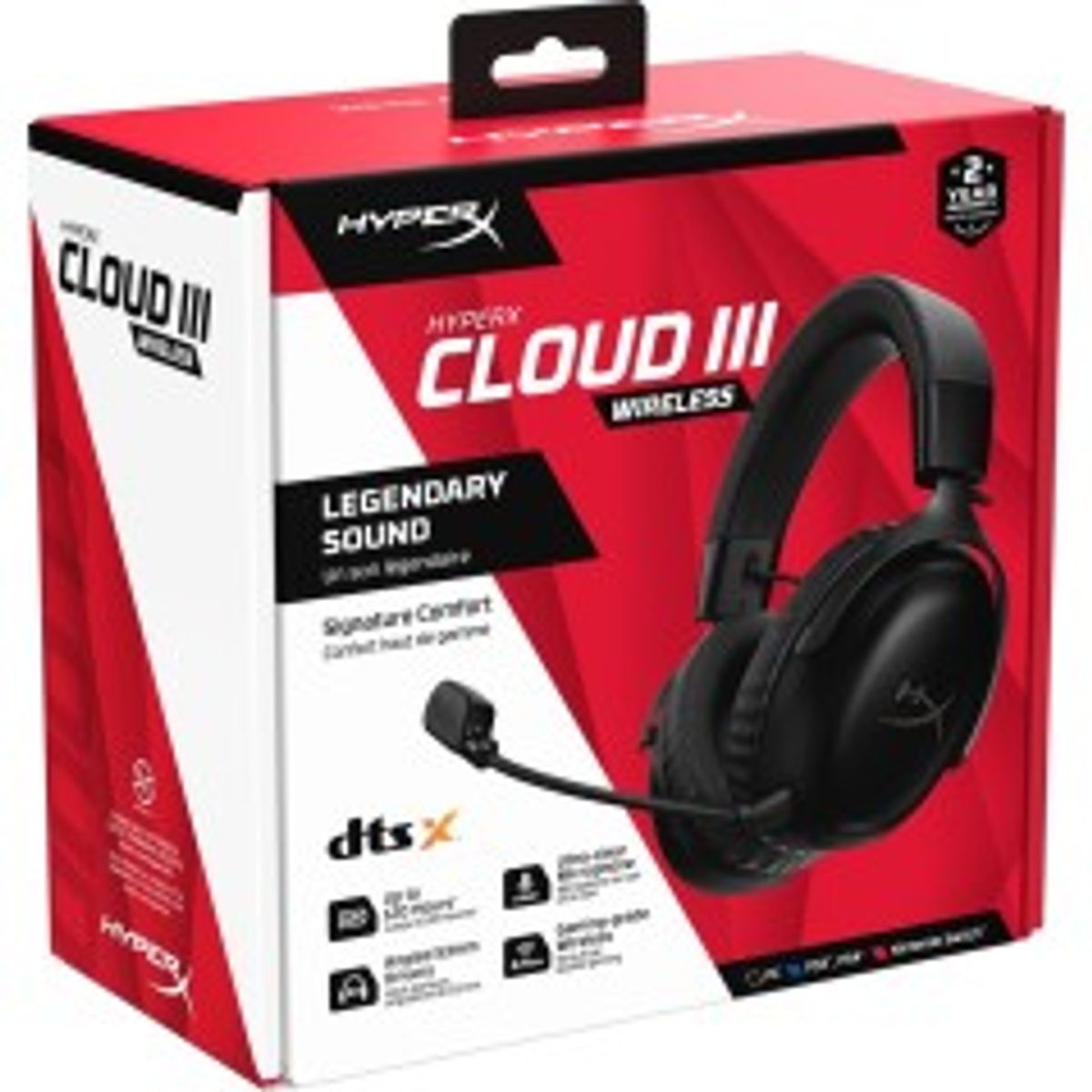 HyperX Cloud III Trådløs Headset Sort