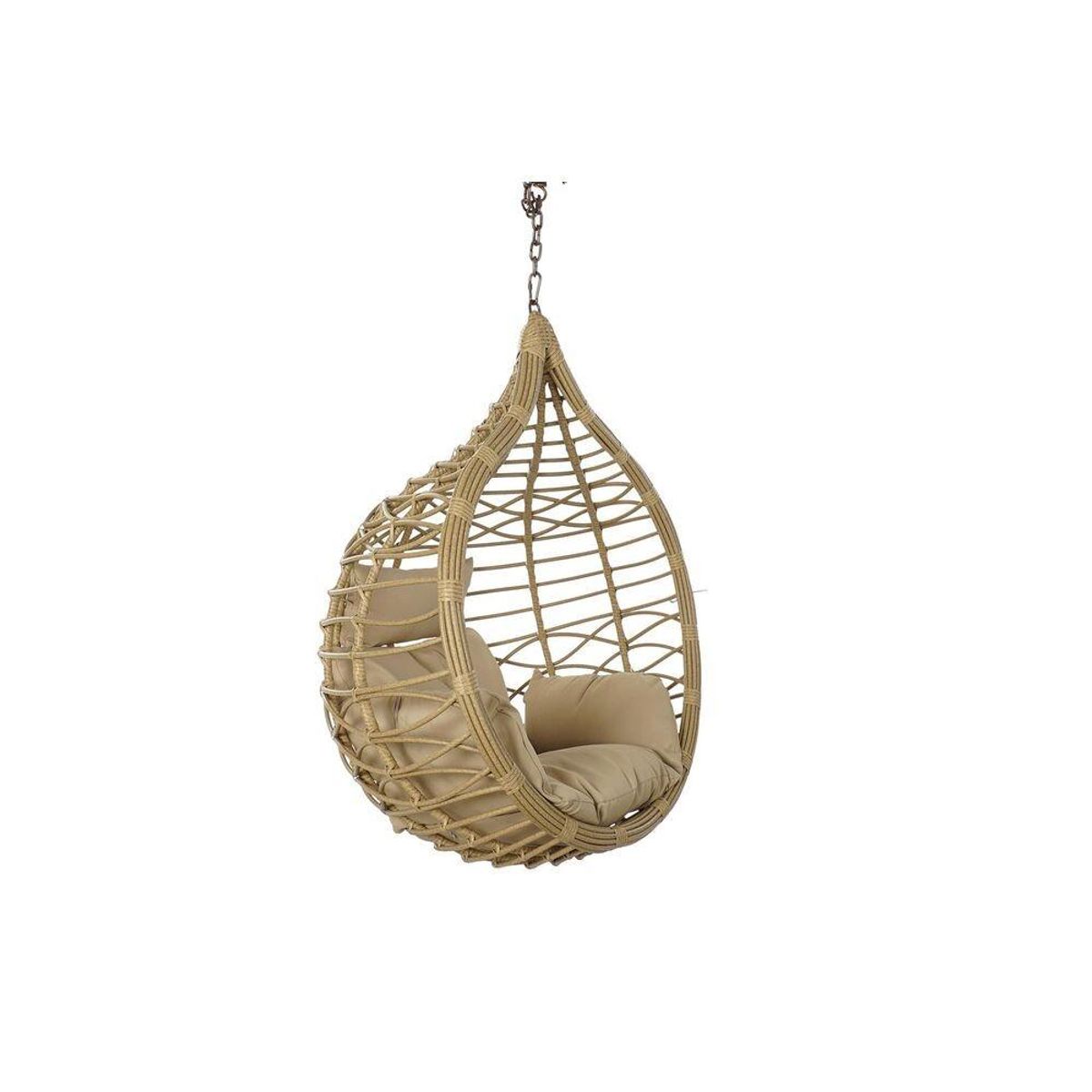 Hængende havestol Brun Beige Lys brun Aluminium syntetisk Rattan 90 x 70 x 110 cm 100 x 70 x 125 cm (100 x 70