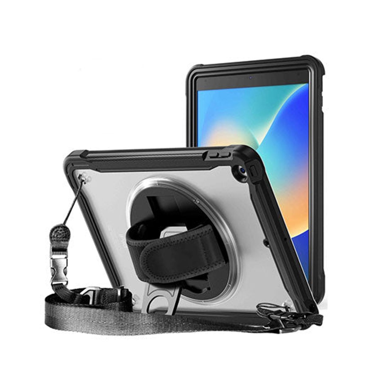 iPad 10.2" 7/8/9 (2019/2020/2021) - 360° Heavy-Duty Håndværker Cover - Sort