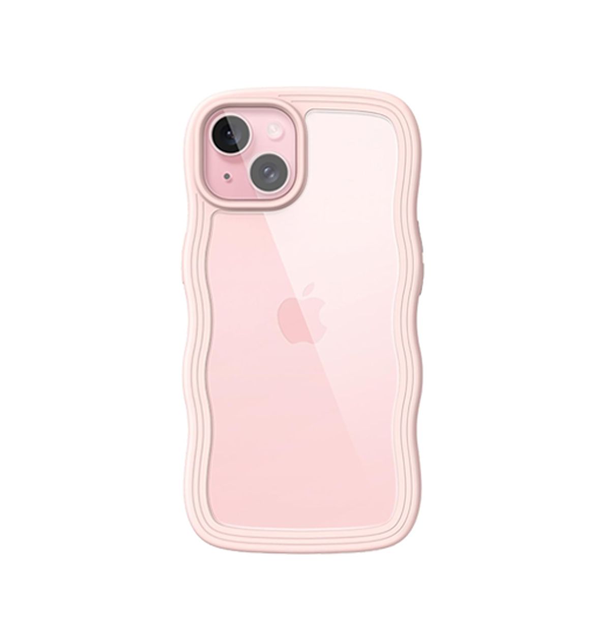 iPhone 13 - DeLX&trade; Wave Frame Silikone Cover - Pink