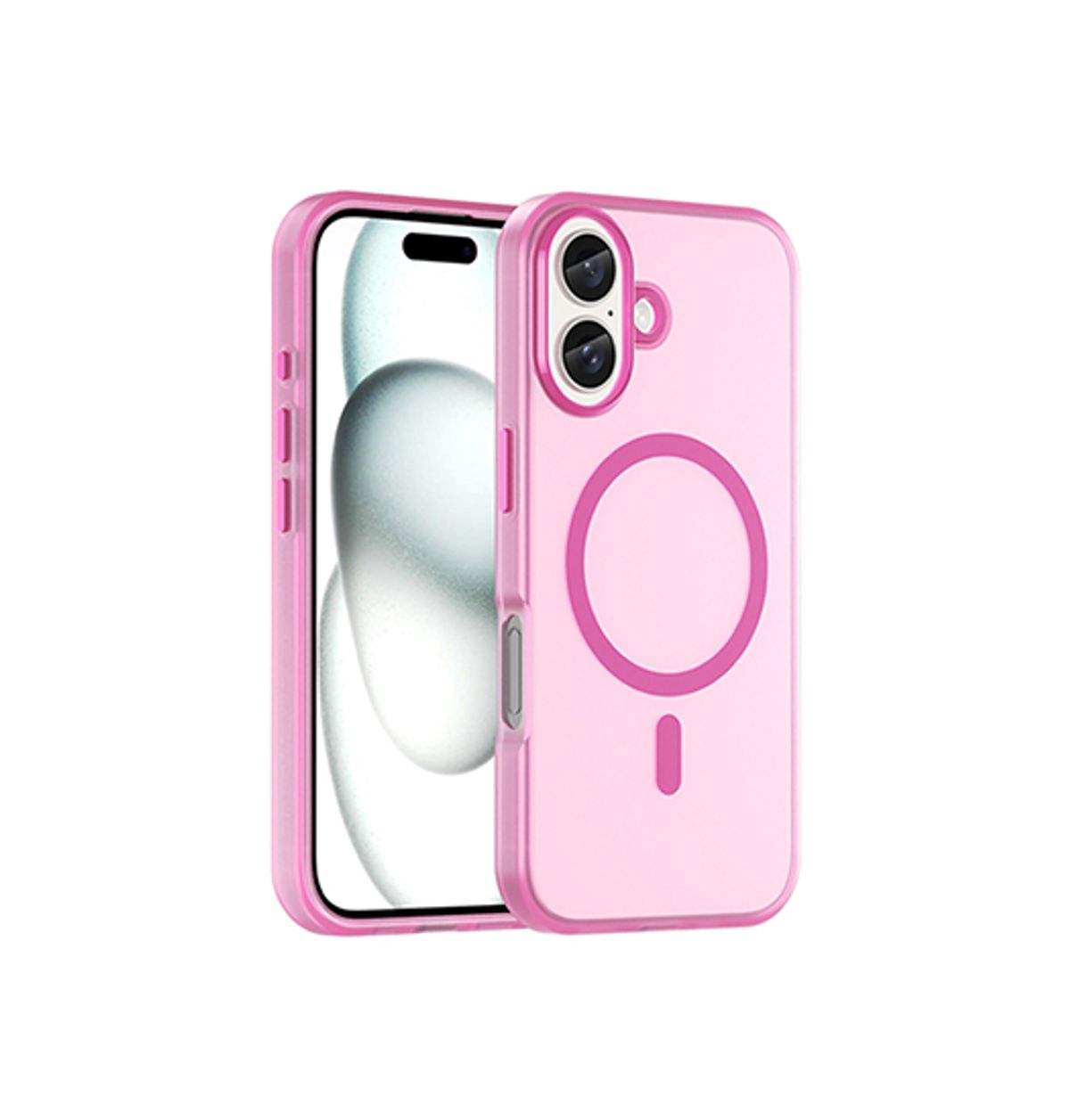 iPhone 16 - DeLX&trade; Translucent MagSafe Silikone Cover - Pink