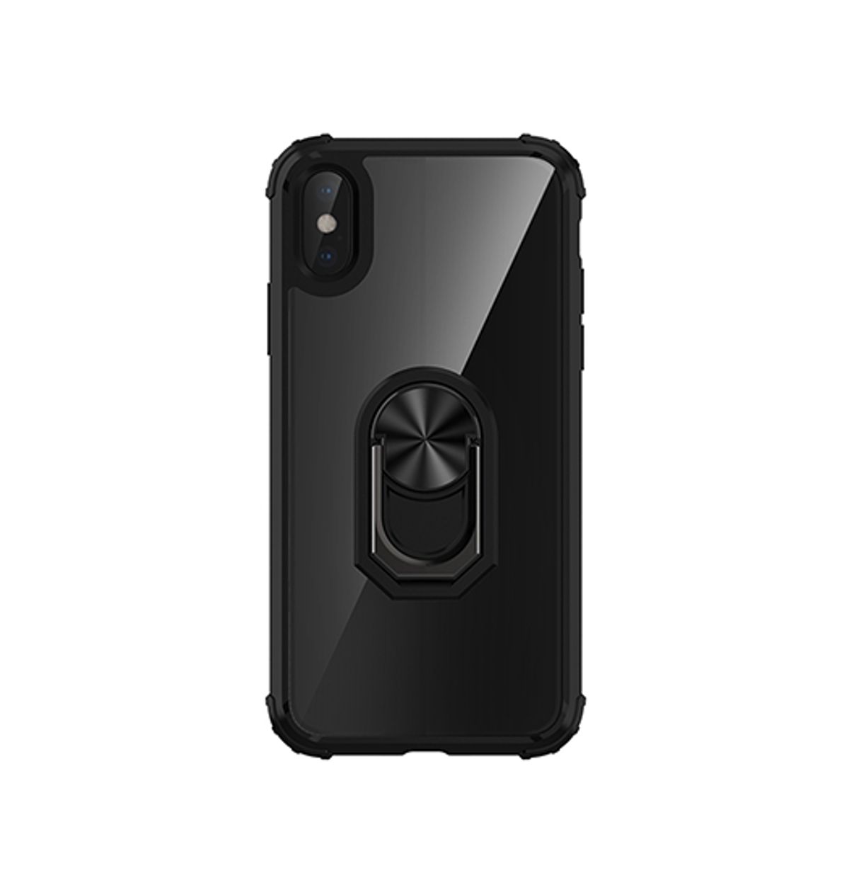 iPhone X/Xs - Cover M. Ring & Magnetisk Kickstand - Sort