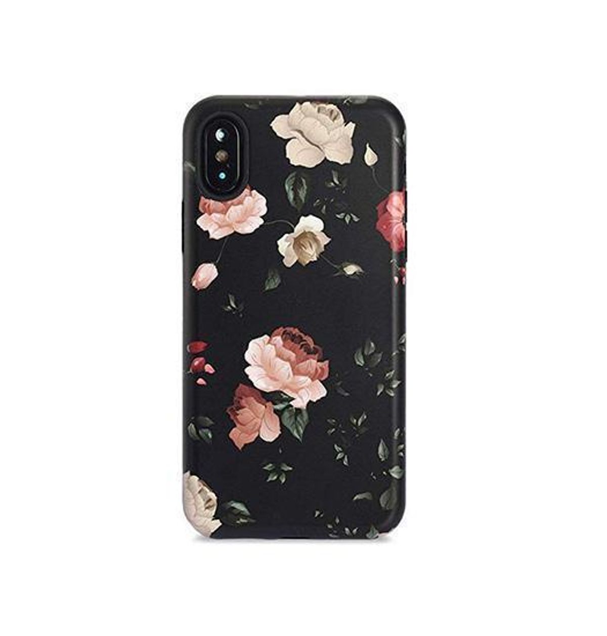 iPhone XS Max - Verdenatura Floral Flower Cover - Dark Rose