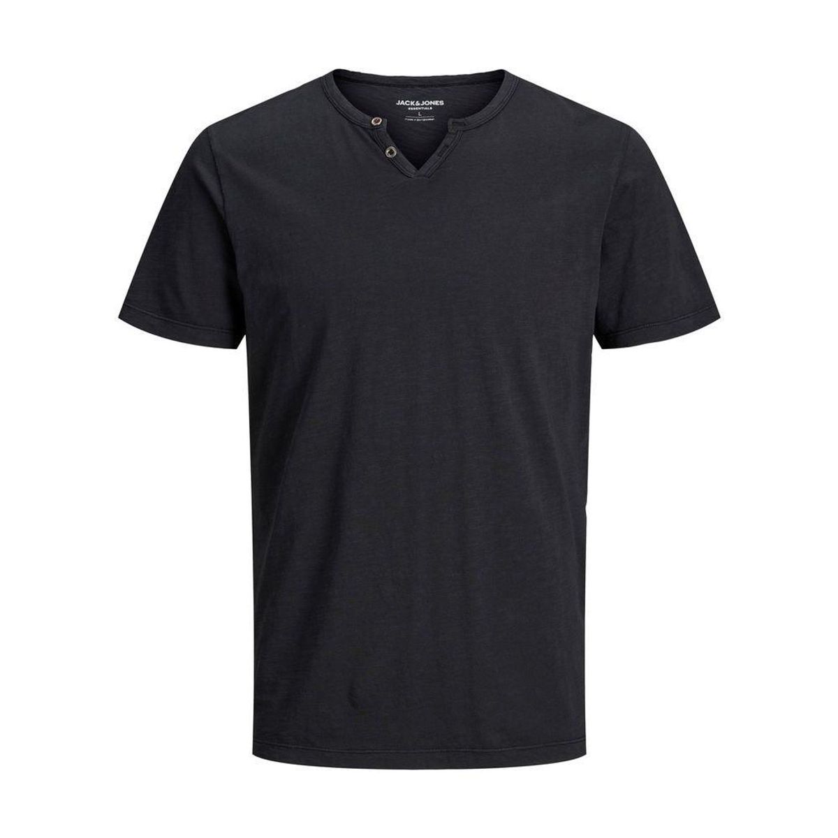 Jack Jones Black Flamed Cotton T-Shirt