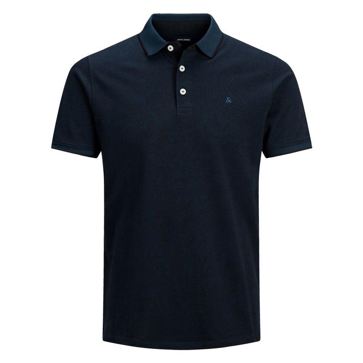 Jack Jones Blue Cotton Polo Shirt