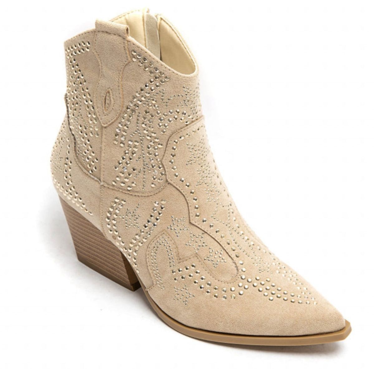 Jacqueline dame cowboystøvler 9676A - Beige