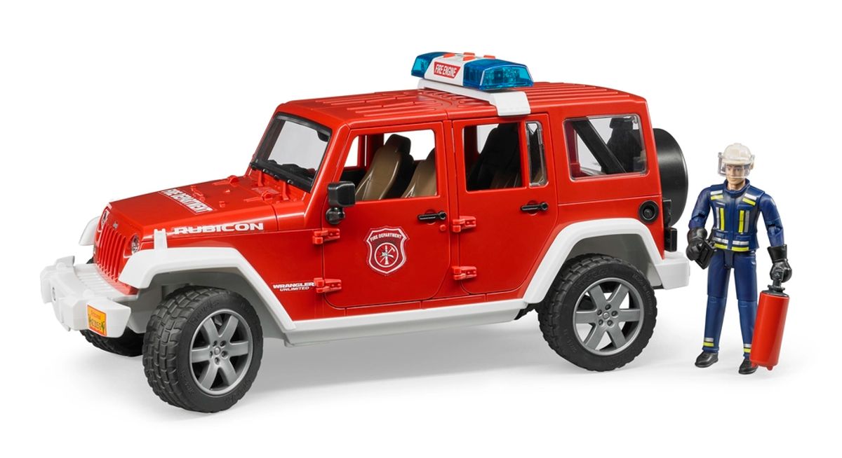 Jeep Wrangler brandvæsen kommandobil med brandmand