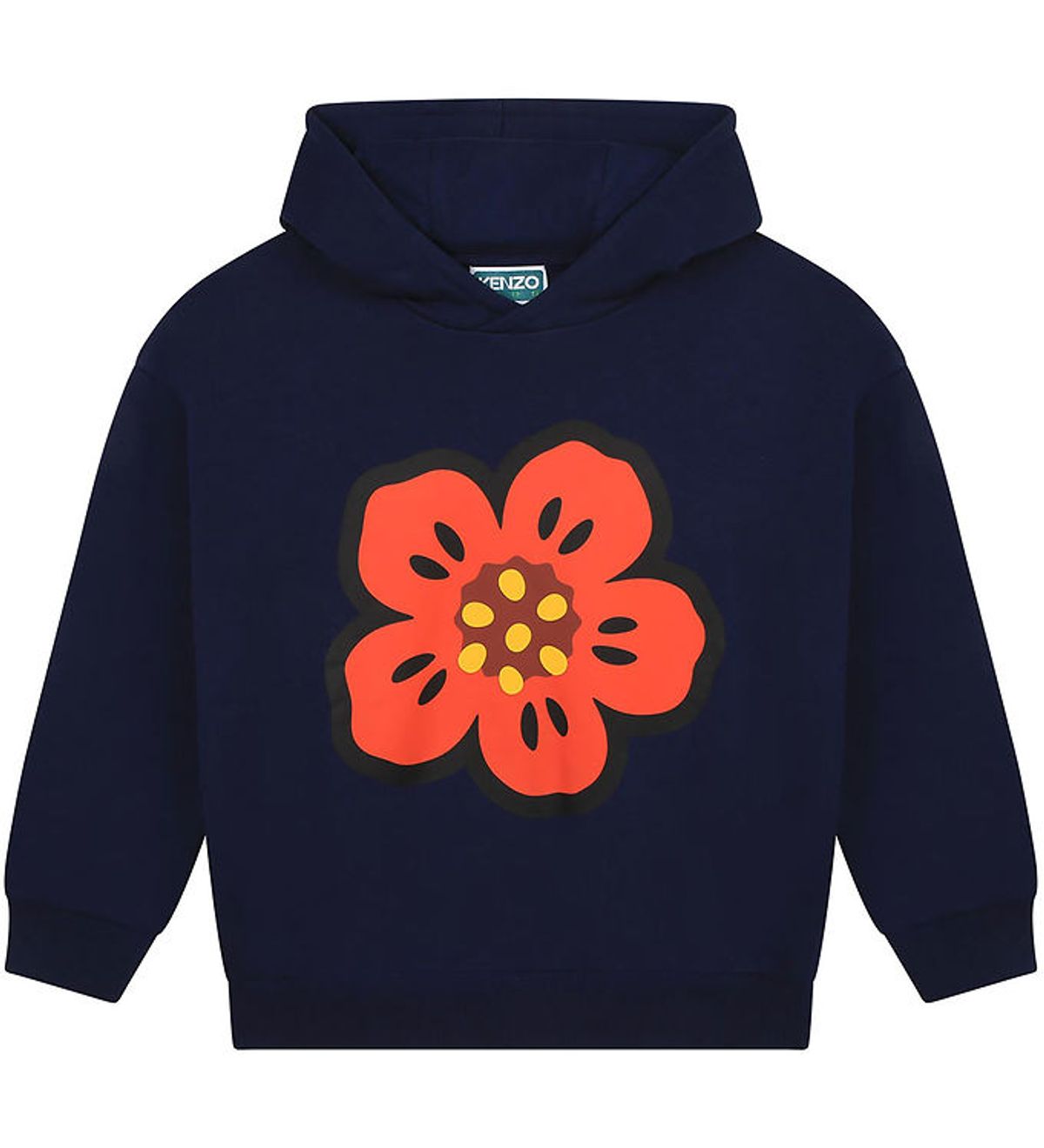 Kenzo Hættetrøje - Navy/Rød m. Blomst