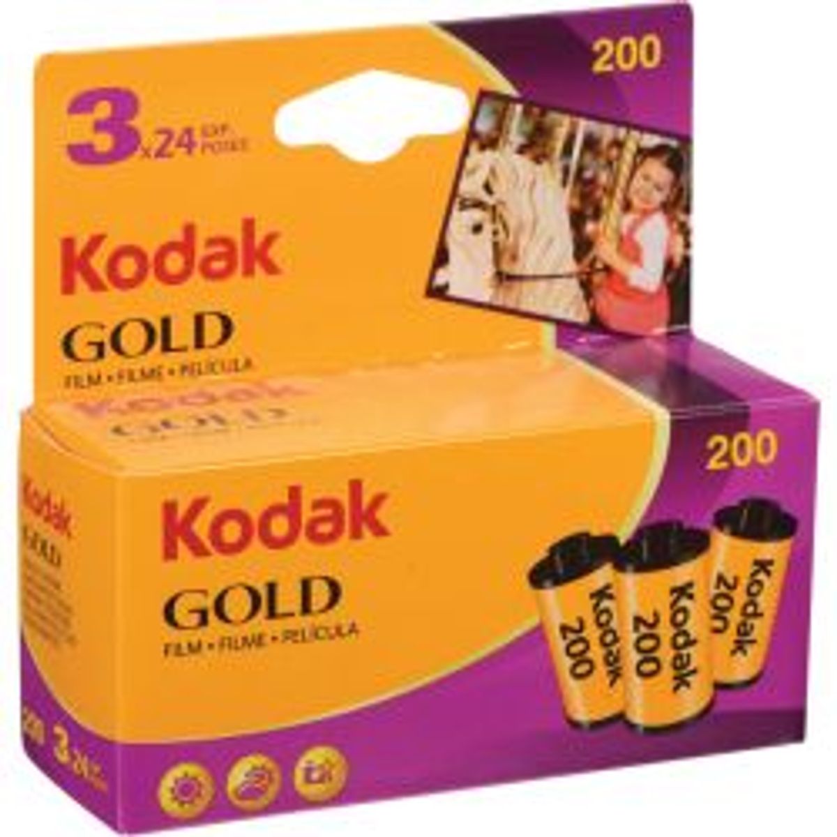 Kodak 135 Gold 200 Carded 24x3 - Tilbehør til kamera