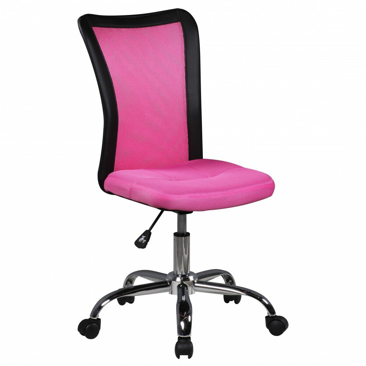 Kontorstol til børn fra 6 år, ergonomisk, højdejusterbar, trendy pink