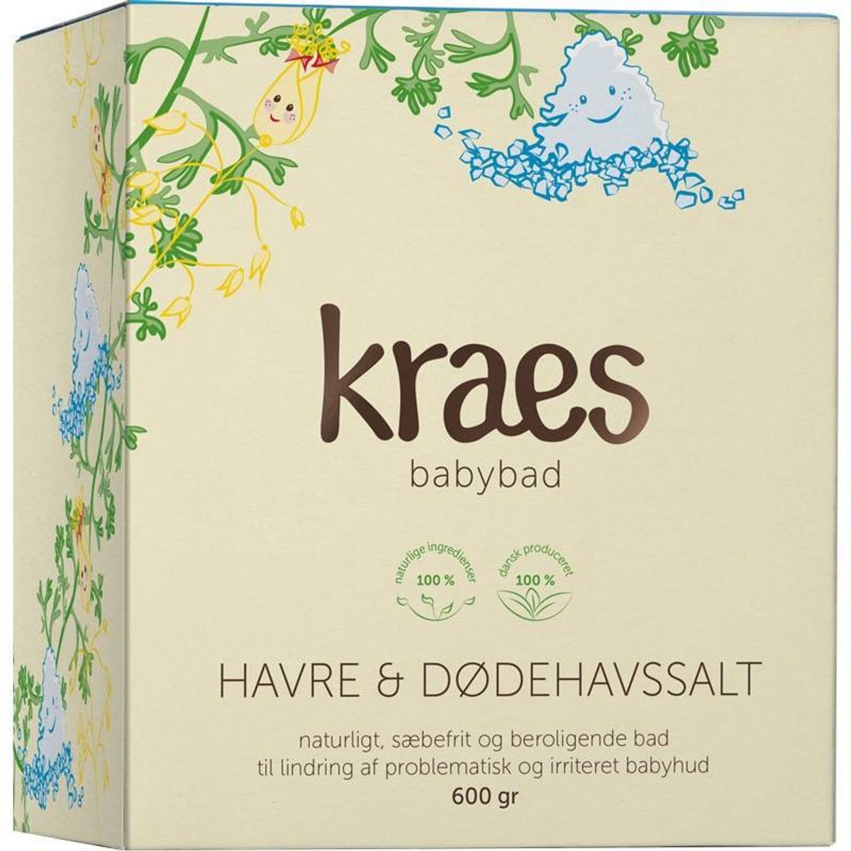 KRAES Babybad Havre & Dødehavssalt 600 gr.