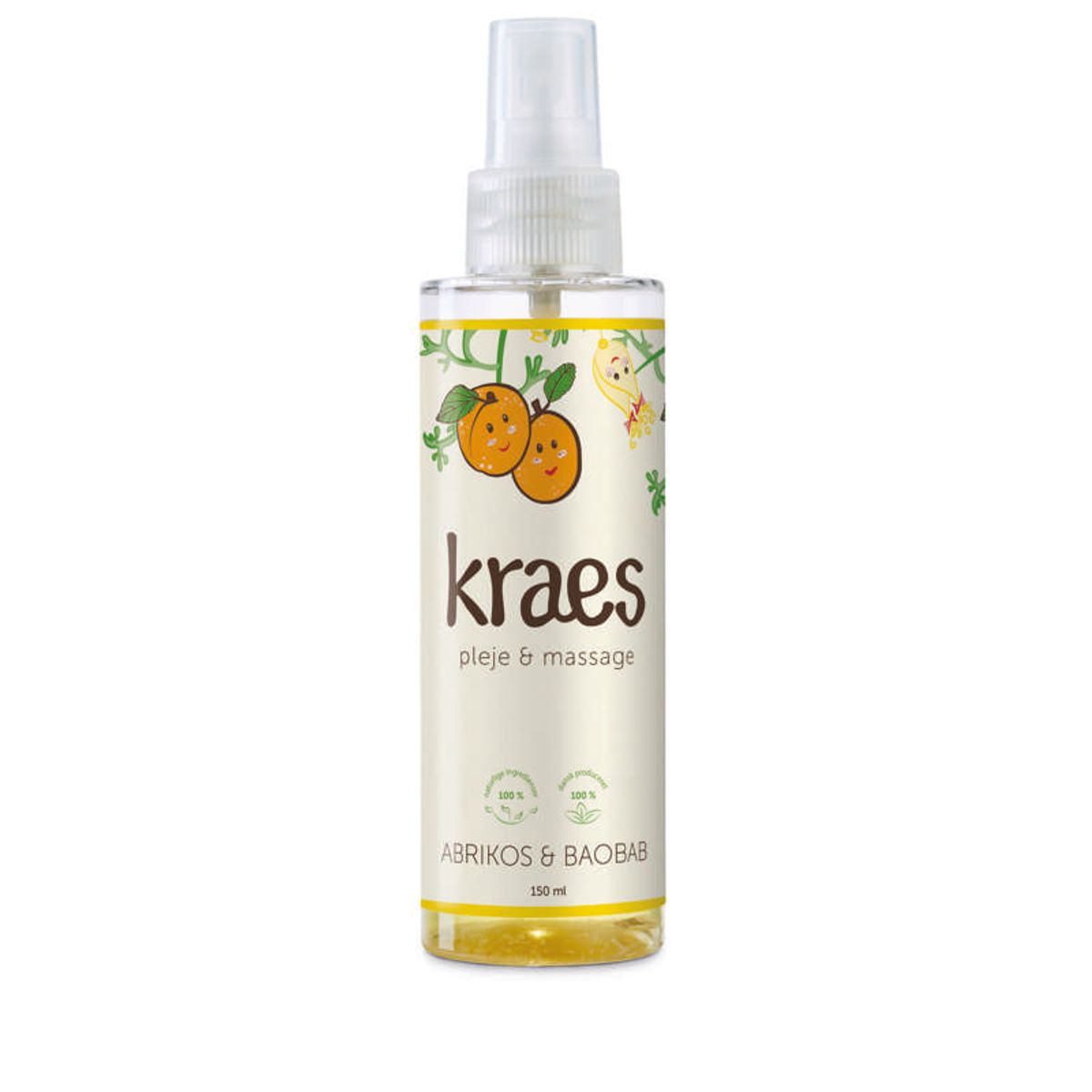 KRAES Pleje og Massageolie - 150ml