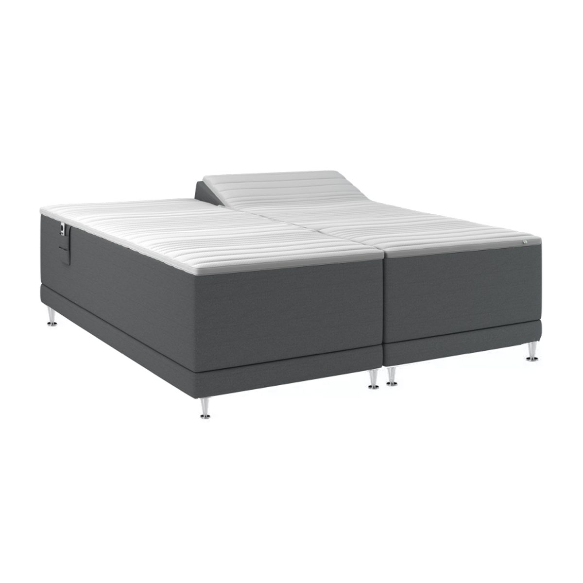 Kram Lux Boxelevationsseng 210x210 cm-Sand-Fast-Blød-2 stk. topmadrasser