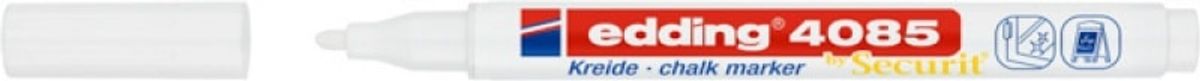 Kridtmarker E-4085 EDDING, 1-2mm, hvid, 10 stk.