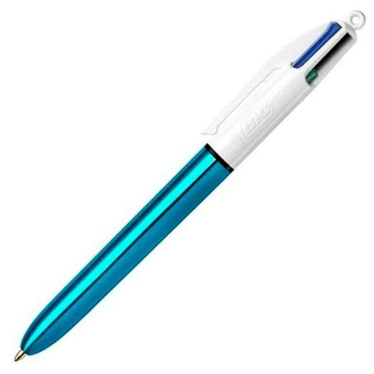 Kuglepen Bic Shine Silver Hvid (12 Dele)