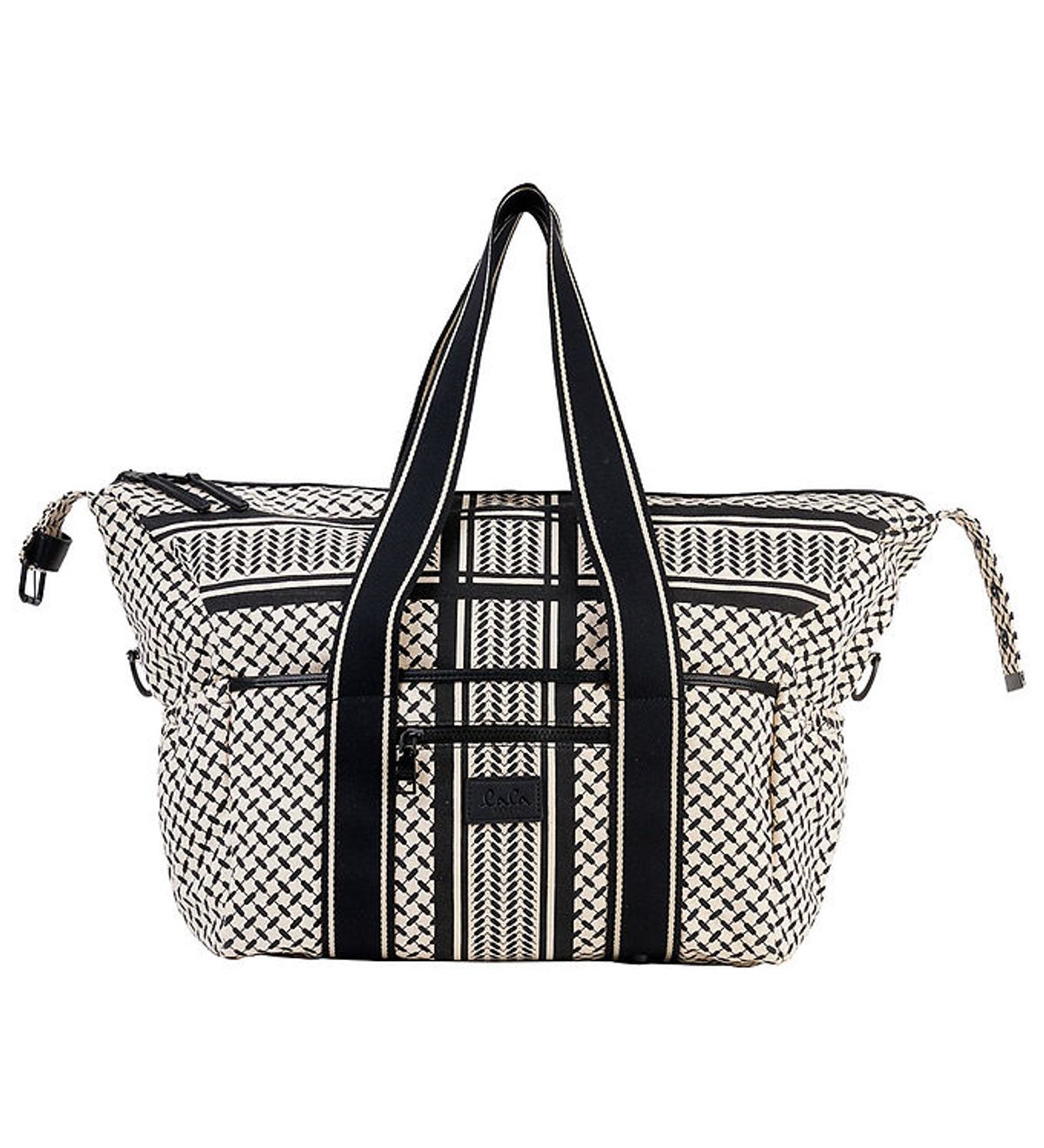 Lala Berlin Taske - Big Bag Muriel 2.0 - Heritage Stripe Black