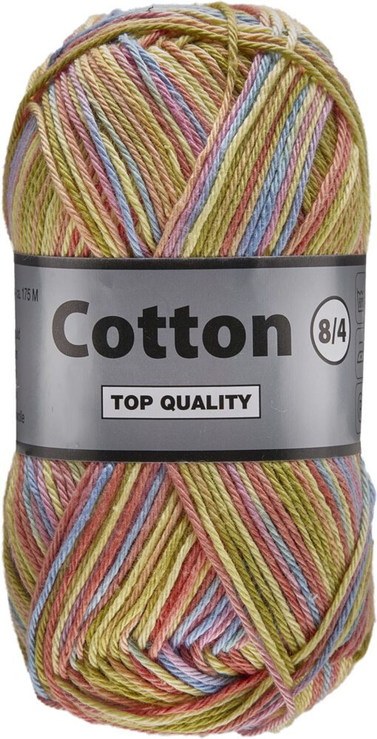 Lammy cotton 8/4, multifarvet, grønne, brune og blå farver, 50 g, nr. 634